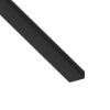 Immagine di ANGOLARE 40 MM x 10 MM SPESSORE 2 MM PVC NERO LUNGHEZZA 1 MT