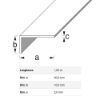 Immagine di ANGOLARE 40 MM x 10 MM SPESSORE 2 MM PVC NERO LUNGHEZZA 1 MT
