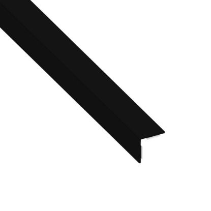 Immagine di ANGOLARE AUTOADESIVO 20 MM x 20 MM SPESSORE 1 MM PVC NERO LUNGHEZZA 2,5 MT