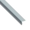 Immagine di ANGOLARE AUTOADESIVO 20 MM X 20 MM SPESSORE 1 MM PVC GRIGIO LUCIDO LUNGHEZZA 1 MT