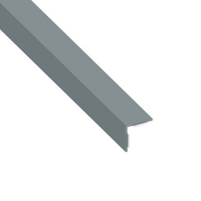 Immagine di ANGOLARE AUTOADESIVO 20 MM x 20 MM SPESSORE 1 MM PVC GRIGIO LUNGHEZZA 1 MT