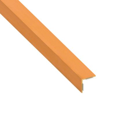 Immagine di ANGOLARE AUTOADESIVO 30 MM x 30 MM SPESSORE 1,1 MM PVC FAGGIO LUNGHEZZA 1 MT