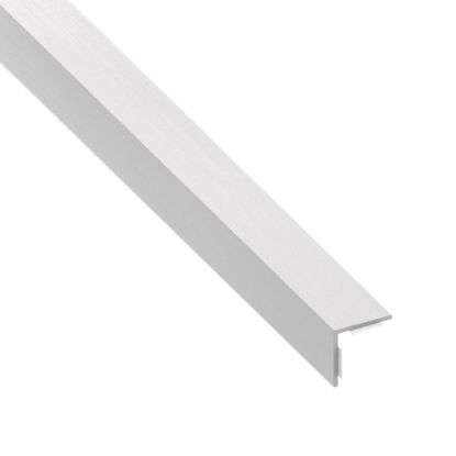 Immagine di ANGOLARE AUTOADESIVO 20 MM x 20 MM SPESSORE 1 MM PVC EFFETTO ACCIAIO LUNGHEZZA 1 MT