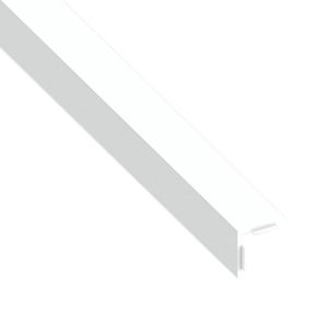 Immagine di ANGOLARE AUTOADESIVO 10 MM x 10 MM SPESSORE 1 MM PVC BIANCO LUNGHEZZA 1 MT