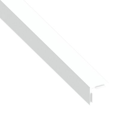 Immagine di ANGOLARE AUTOADESIVO 10 MM x 10 MM SPESSORE 1 MM PVC BIANCO LUNGHEZZA 1 MT