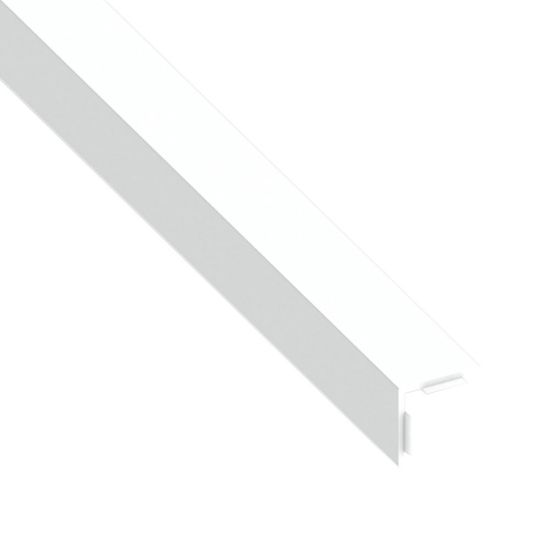 Immagine di ANGOLARE AUTOADESIVO 10 MM x 10 MM SPESSORE 1 MM PVC BIANCO LUNGHEZZA 1 MT