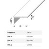 Immagine di ANGOLARE 25 MM x 20 MM SPESSORE 1 MM ALLUMINIO INOX SPAZZOLATO LUNGHEZZA 1 MT