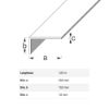 Immagine di ANGOLARE 20 MM x 10 MM SPESSORE 1 MM ALLUMINIO INOX SPAZZOLATO LUNGHEZZA 1 MT