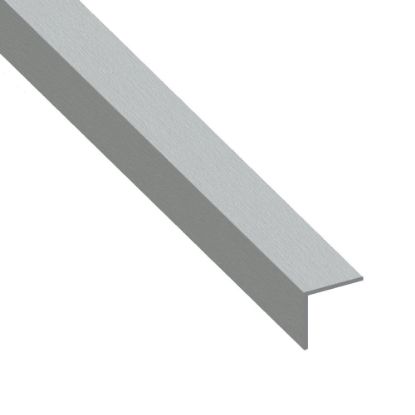 Immagine di ANGOLARE 30 MM x 30 MM SPESSORE 1 MM ALLUMINIO INOX SPAZZOLATO LUNGHEZZA 1 MT