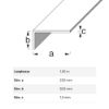 Immagine di ANGOLARE 25 MM x 20 MM SPESSORE 1 MM ALLUMINIO BRILLANTE LUNGHEZZA 1 MT