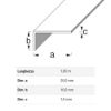 Immagine di ANGOLARE 20 MM x 10 MM SPESSORE 1 MM ALLUMINIO BRILLANTE LUNGHEZZA 1 MT