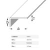 Immagine di ANGOLARE 30 MM x 15 MM SPESSORE 1 MM ALLUMINIO COLORE BIANCO LUNGHEZZA 1 MT