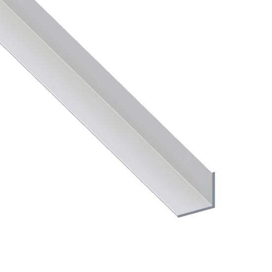 Immagine di ANGOLARE 25 MM x 25 MM SPESSORE 1 MM ALLUMINIO COLORE BIANCO LUNGHEZZA 1 MT