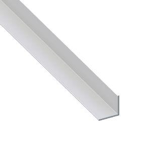 Immagine di ANGOLARE 10 MM x 10 MM SPESSORE 1 MM ALLUMINIO COLORE BIANCO LUNGHEZZA 1 MT