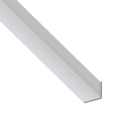 Immagine di ANGOLARE 10 MM x 10 MM SPESSORE 1 MM ALLUMINIO COLORE BIANCO LUNGHEZZA 1 MT