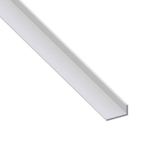Immagine di ANGOLARE 20 MM x 10 MM SPESSORE 1,5 MM ALLUMINIO COLORE ARGENTO LUNGHEZZA 2 MT