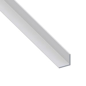 Immagine di ANGOLARE 20 MM x 20 MM SPESSORE 1 MM ALLUMINIO COLORE ARGENTO LUNGHEZZA 2 MT