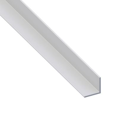 Immagine di ANGOLARE 10 MM x 10 MM SPESSORE 1 MM ALLUMINIO COLORE ARGENTO LUNGHEZZA 2 MT