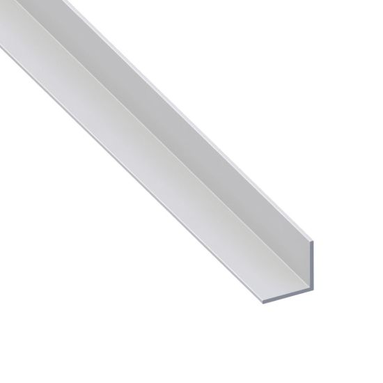 Immagine di ANGOLARE 10 MM x 10 MM SPESSORE 1 MM ALLUMINIO COLORE ARGENTO LUNGHEZZA 2 MT
