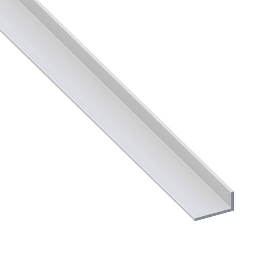 Immagine di ANGOLARE 50 MM x 30 MM SPESSORE 3 MM ALLUMINIO COLORE ARGENTO LUNGHEZZA 1 MT