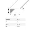 Immagine di ANGOLARE 20 MM x 10 MM SPESSORE 1,5 MM ALLUMINIO COLORE ARGENTO LUNGHEZZA 1 MT