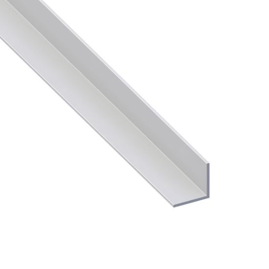 Immagine di ANGOLARE 25 MM x 25 MM SPESSORE 1,5 MM ALLUMINIO COLORE ARGENTO LUNGHEZZA 1 MT