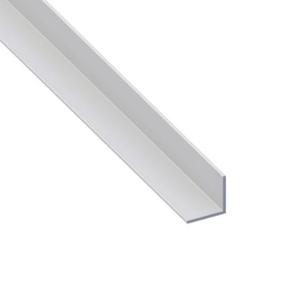 Immagine di ANGOLARE 10 MM x 10 MM SPESSORE 1 MM ALLUMINIO COLORE ARGENTO LUNGHEZZA 1 MT
