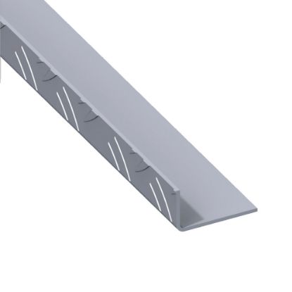 Immagine di ANGOLARE 23,5 MM x 43 MM SPESSORE 1,5 MM ALLUMINIO LAMIERA STRIATA LUNGHEZZA 1 MT