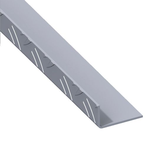 Immagine di ANGOLARE 23,5 MM X 43 MM SPESSORE 1,5 MM ALLUMINIO LAMIERA STRIATA LUNGHEZZA 1 MT