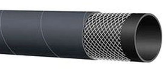 Immagine di TUBO IN GOMMA NERO PER GAS GPL PROPANO-BUDANO RETINATO 3 STRATI ROTOLO DA 100 MT