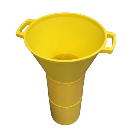 Immagine di IMBUTO PER CALCINACCI GIALLO IN PLASTICA H 71CM Ø SUPERIORE 35,5CM Ø INFERIORE 22CM