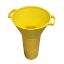 Immagine di IMBUTO PER CALCINACCI GIALLO IN PLASTICA H 71CM Ø SUPERIORE 35,5CM Ø INFERIORE 22CM