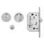 Immagine di SERRATURA IN KIT PER PORTA SCORREVOLE MODELLO 3666R WC CON TRASCINATORE TONDO CROMO SATINATO FIMET