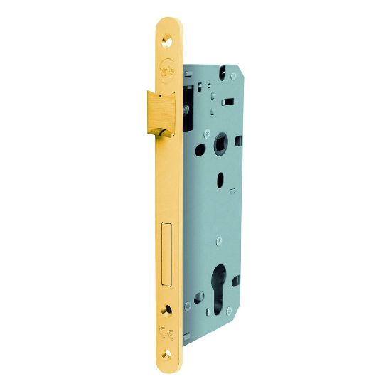 Immagine di SERRATURA INFILARE PER PORTE IN LEGNO DA INTERNO ENTRATA 70 MM INTERASSE 85 MM BORDO TONDO ASSA ABLOY