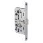 Immagine di SERRATURA INFILARE PER PORTE IN LEGNO 50x90 MM BORDO TONDO SCROCCO ABS CROMO SATINATO FUNZIONE CHIAVE AGB