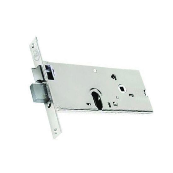 Immagine di SERRATURA PER PORTE ALLUMINIO ORIZZONTALE ENTRATA 70 MM INTERASSE 67 MM FASCIA 78 MM 3 MANDATE ASSA ABLOY