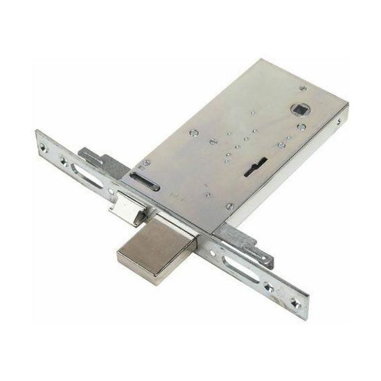 Immagine di SERRATURA DOPPIA MAPPA ENTRATA 90 MM INTERASSE 66 MM FRONTALE 25 MM 3 PUNTI DI CHIUSURA PER PORTE IN ALLUMINIO ASSA ABLOY