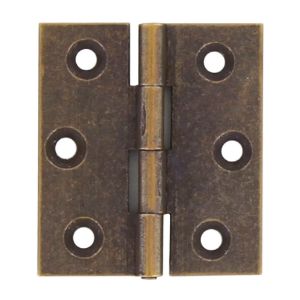 Immagine di CERNIERA PIANA OTTONE BRONZATO 30X30 MM - 4 PZ/BLISTER