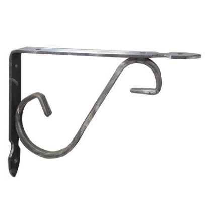 Immagine di REGGIMENSOLA FERRO BATTUTO ANTICATO NERO 25 CM