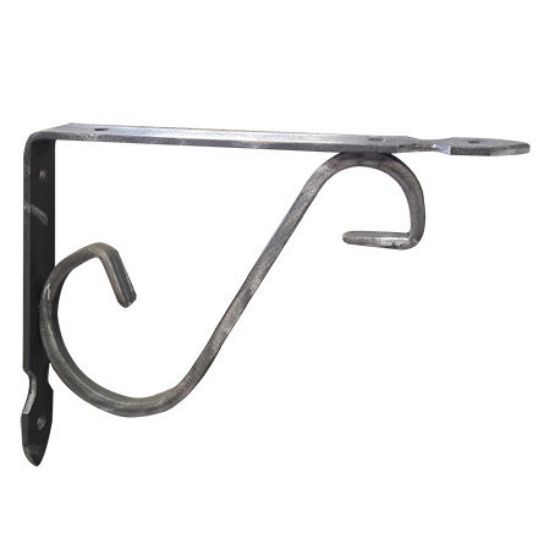 Immagine di REGGIMENSOLA FERRO BATTUTO ANTICATO NERO 20 CM