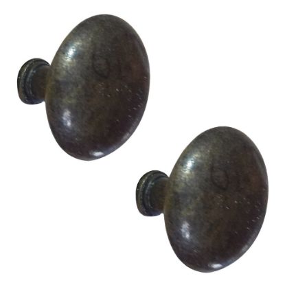 Immagine di COPPIA POMELLI PER MOBILI FINITURA ARTE POVERA Ø 30 MM