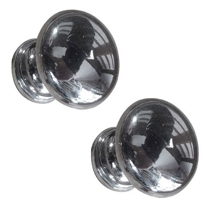 Immagine di COPPIA POMELLI PER MOBILI ACCIAIO CROMATO Ø 25 MM