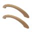 Immagine di COPPIA DI MANIGLIE AD ARCO IN LEGNO 128 MM