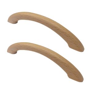 Immagine di COPPIA DI MANIGLIE AD ARCO IN LEGNO 96 MM