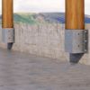 Immagine di PORTAPILASTRO A MURO 91x91 H 150 MM