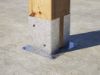 Immagine di COPPIA PORTAPILASTRI A PAVIMENTO CON MISURA VARIABILE IN ACCIAIO ZINCATO PER TRAVI IN LEGNO 121x56 MM