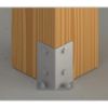 Immagine di COPPIA PORTAPILASTRI ANGOLARI A PAVIMENTO IN ACCIAIO ZINCATO PER TRAVI IN LEGNO 80x80x150 MM