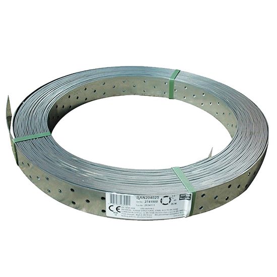 Immagine di NASTRO METALLICO FORATO LARGHEZZA 40 MM SPESSORE 1,5 MM ROTOLO DA 50 MT