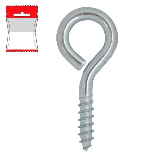 Immagine di OCCHIOLO ZINCATO DIAMETRO 12 MM L30 - 10 PZ/BLISTER
