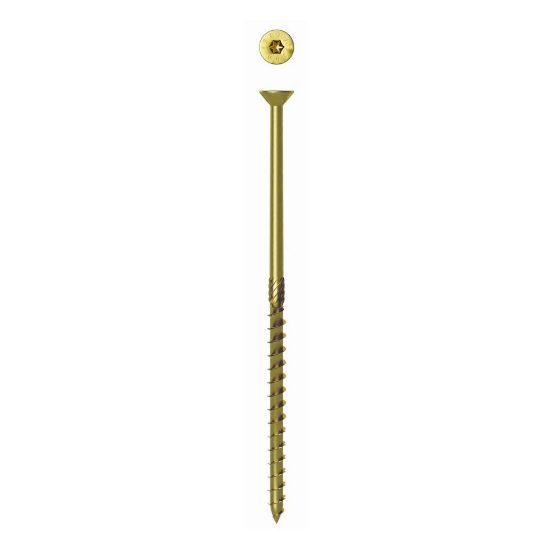 Immagine di VITE PORTANTE PER LEGNO Ø 8x80 MM ZINCATA GIALLA CONFEZIONE 100 PZ